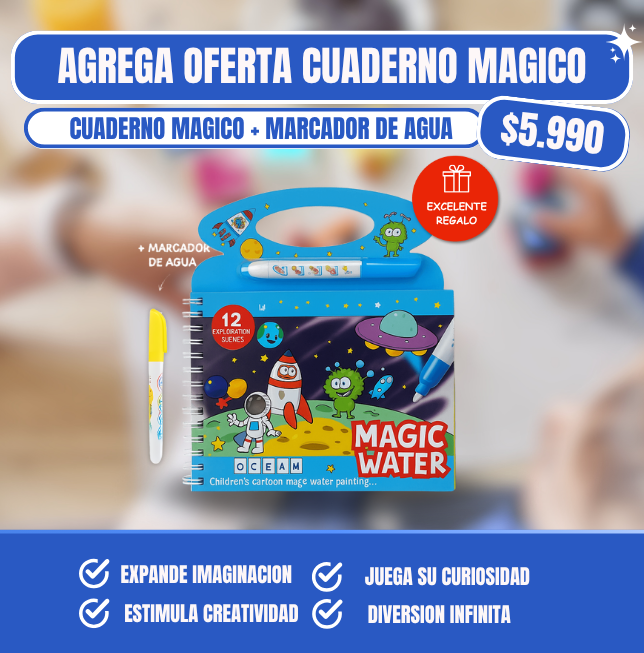 CUADERNO MAGICO PARA PINTAR CON AGUA