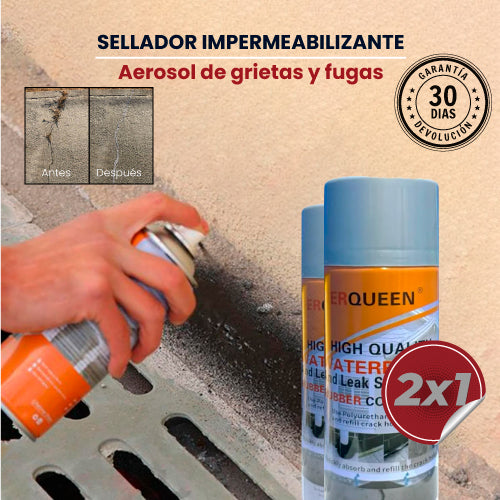 2X1 TODOFLEX | Sellador Impermeabilizante En Aerosol De Grietas y Fugas