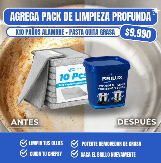 x10 PAÑOS DE ALAMBRE + PASTA QUITA GRASA GRATIS