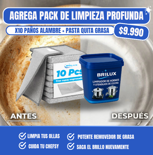 x10 PAÑOS DE ALAMBRE + PASTA QUITA GRASA GRATIS
