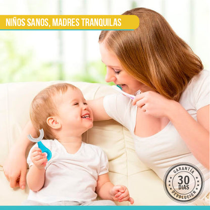 2X1 DENTALKIDS | CEPILLO PARA NIÑOS FORMA DE U