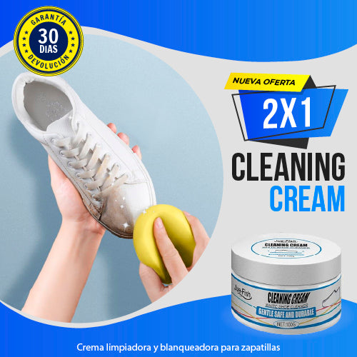 2x1 CLEANING CREAM | Crema limpiadora y blanqueadora para zapatillas