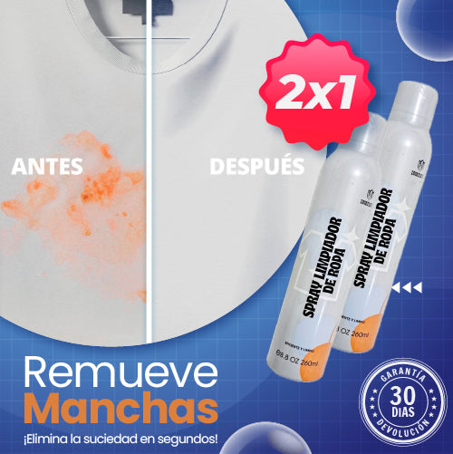 2X1 REMOVEFIX | Spray eliminador manchas difíciles de ropa