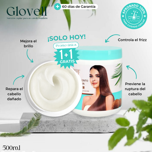 1+1 GRATIS GLOVELL | Repara profundamente el cabello dañado y restaura su brillo