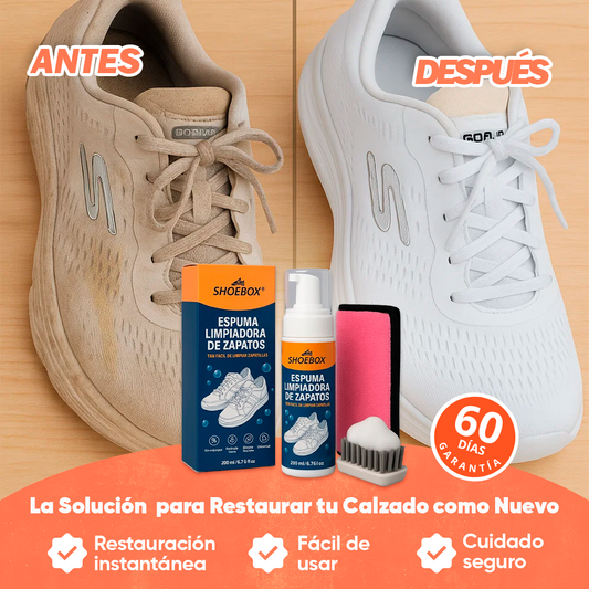 SHOEBOX® | KIT ESPUMA 200g + CEPILLO + PAÑO MICROFIBRA